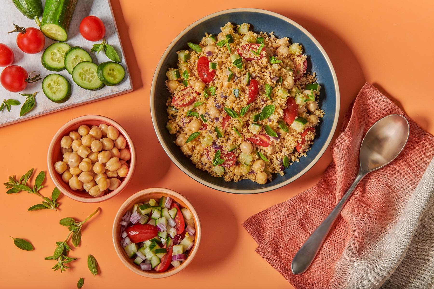recipe image Mediterranean Couscous Salad with Chickpeas