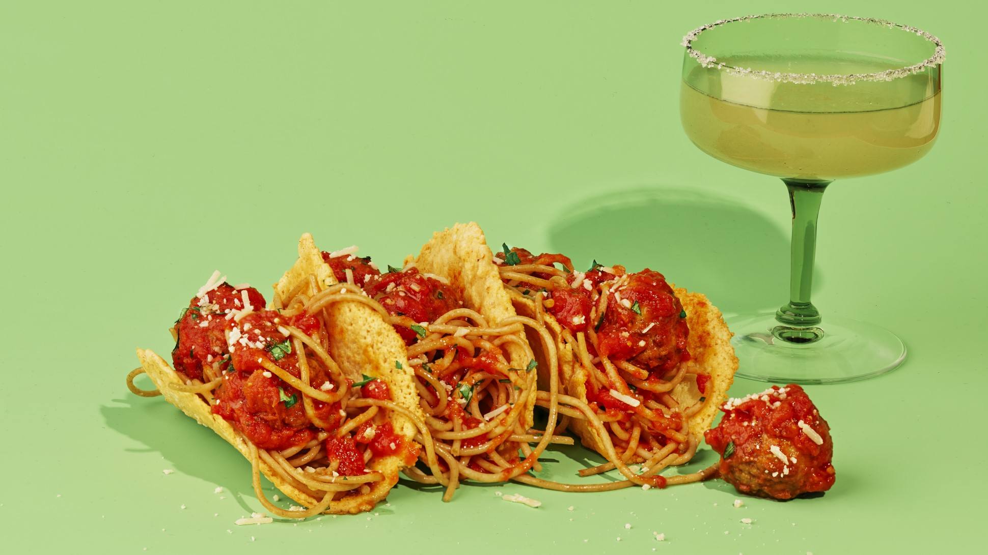 Spaghetti Meatball Tacos